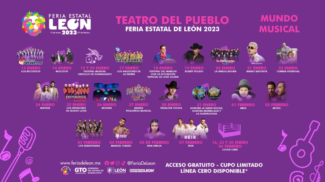 Estos Son Los Artistas Que Se Presentarán En El Teatro Del Pueblo De La ...